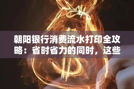 朝阳银行消费流水打印全攻略：省时省力的同时，这些坑别踩！